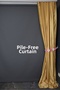 Saten Fonluk Pi̇lesi̇zeless Yellow Color Single Wing Background Curtain Width 200 cm Length 260 cm - 7