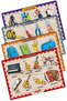 Wooden Turkish School Utensils-Musical Instruments-Hand Tools-Sports Instruments Set of 4 Animals Educational-Tutorialal Puzzle