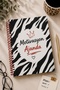 17X24 Hard Cover Leopard Pattern 160 Pages Undated Motivational Agenda - Multi-Purpose Pinterest Notebook