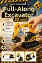 Friction Toy Excavator 20 cm Movable Bucket Hand Controlled Construction Vehicle Ages 3+