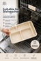 1294-1 6 Pieces 5-Compartment Bpa Free Luxury Plastic Picnic Food Serving Plate-Table D'Hôte Serving Plate Cream -21*31*3.5 cm - 4