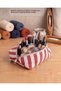 Canvas Red Striped Makeup Bag - 4