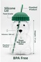 Figured Children's Water Bottle with Straw – Beret Design - 1500 ml - 4