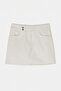 Ecru Waist Detailed 100% Cotton Denim Short Skirt Twoss26Sr00001 - 5