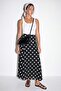 Black Polka Dot Long Tulle Skirt Tdrss26Et00058