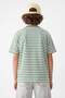 Ecru-Green 2-Pack Boys' Striped Knitted T-Shirt Tkdss26Ts00037 - 5