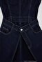 Koyu Mavi Askılı Mini Denim Elbise TWOAW27EL00054 - 6