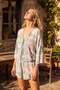 Multicolor Ethnic/Bohemian Patterned Tie-Detail/Bow Viscose Shorts Woven Pajama Set THMSS23PT00165 - 3