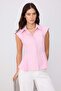 Pembe Çizgili Peplum Detaylı Bele Oturan Gömlek TWOSS26GO00209 - 2