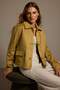 Khaki Regular Fit Suede Thin Jacket Coat Twoaw26Mo00115