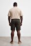 Big Size Khaki Regular Fit Flexible Fabric Shorts & Bermuda Tmnss26Ap00008 - 3