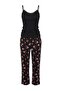 Black 3-Piece 100% Cotton Floral Lace Detailed Knitted Pajama Set Thmaw27Pt00140 - 8