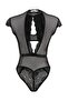 Siyah Dantel Cut Out Detaylı Sırt Dekolteli Çıtçıtlı Örme Body THMAW27BD00004 - 7