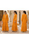 Mustard Yellow Embroidered Tiered Casual Dress