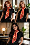 Stylish Patterned Women's Scarf |   Combination Complementary Elegant Accessory 48 cm - 2