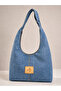 Women's Denim Shoulder Bag Daily Use Jean Bag - 2