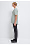 Green Striped Ecru T-Shirt Loose Fit / Relaxed Fit 0613274-71930 - 5