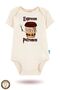 Pack of 2 100% Cotton Short Sleeve''Avacado'' Organic Printed Snap Fastener Baby Bodysuits - 6