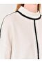 White Loose Cut Long Sleeve Turtleneck Knitwear Sweater - 2