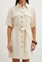 Ecru Safari Series Shirt Dress - 4