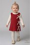 Girl's Ribbed Dress, 100% Cotton, Long Sleeves, Bow Detail, Soft Texture, Autumn-Winter - 3
