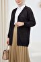 Openwork Patterned Spring Cardigan -Black - 2