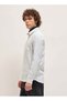 Men's White with Green Stripes Slim Fit Casual Shirt for Every Occasion - 3