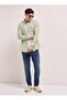 Men's Pista green Solid Slim Fit Casual Shirt for Every Occasion - 4