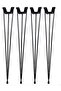 Metal Wire Leg 4 Pieces, Hairpin, Log Coffee Table Leg 54 cm - 2