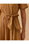 Belted Pocketed Short Sleeve Dress - 4