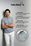 Men's Polo Collar Short Sleeve Buttoned Pocket Indigo T-Shirt Classic Fit - 5301 - 7
