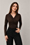 NEW PRODUCT Women's Double-Breasted V-Neck Sandy Long Sleeve Elegant Blouse 11 - 2