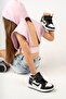 Long Top Unisex White Black Children's Sports Sneakers