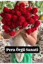 Hand Knitted Bouquet Shawl Blanket 110 cm 40 Pieces of Roses Floral Blanket Gift Dowry