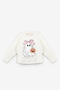 White Cute Ghost Printed Long Sleeve Halloween Girls' T-Shirt - 4