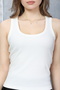 Women's Compact Combed Cotton Camisole Ribbed Tank Top Crop 95% Cotton 5% Elastane - 2