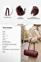 Elegans Faux Leather Women's Shoulder Bag Brown - 6