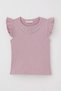 Girl's T-Shirt Belt Length Collar with Chain Accessories 9-14 Years, Dried Rose - 5