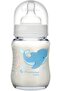 Heat Resistant Patterned Size M 120 ml Glass Baby Bottle
