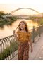 Girl's Colorful Blouse Floral Patterned Trousers 2-Piece Set - 4