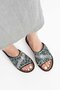 Women's Black Stone Embroidered Slippers Tr35My08A