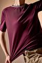 Standard Fit Polo Collar Sportsman Silk Blend Short Sleeve T-Shirt G9456Ax26Sm - 3