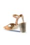 Shoes Tan Leather Women's Heeled Sandals 01Wn1501 - 5