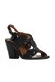 Black Khv Leather Women's Heeled Sandals 01Wq2902 - 2