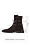 Brown Suede Women's Flat Boots 01Wf3501 - 3