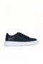 Navy Blue Antique Leather Men's Sports Shoes 32Ma104
