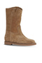 Tan Suede Women's Flat Boots 39Wb810 - 3