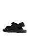 Black Nubuck Leather Men's Flat Sandals 25Ms1405 - 4