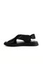 Black Leather Women's Flat Sandals 01Wa2603 - 3