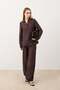 Brown Drapey Muslin Women's Shirt - 4